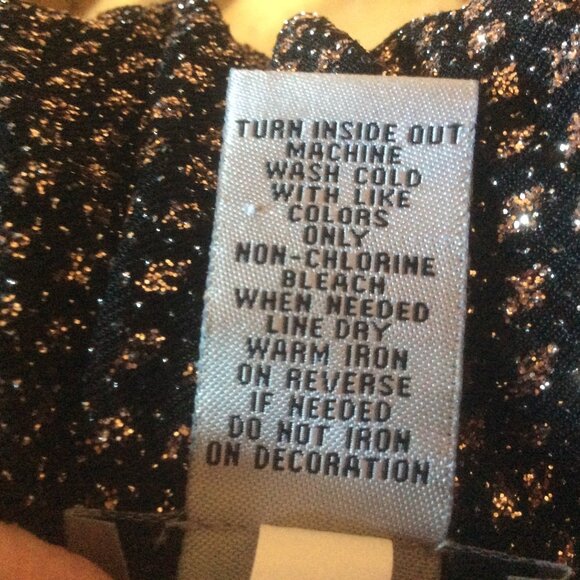 Catherines Black w/Gold & Silver Shimmer Metallic Tank & Cardigan Set Size 24W - Picture 6 of 8